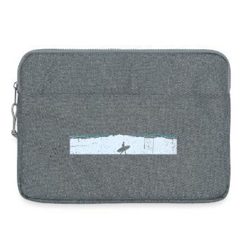 Große Welle - Laptoptasche 15" - Grau meliert - Vorne