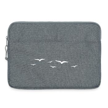 Illustration abstraite d’oiseau volant - Sacoche pour ordinateur portable 15 pouces - gris chiné - Devant