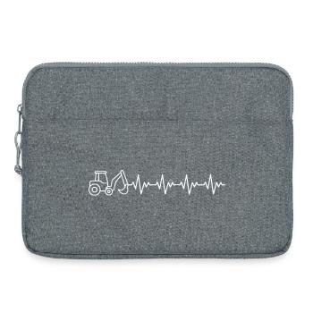 Pelle Pelle Pelle Pelle Moteur Pelle Moteur ECG Battement de cœur - Sacoche pour ordinateur portable 15 pouces - gris chiné - Devant