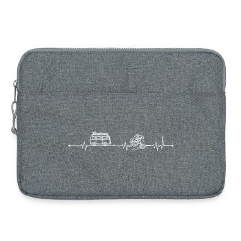 Heartbeat surfer - Laptop bag 15" - heather grey - Front