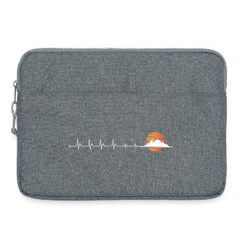 Coucher de soleil sur les montagnes Heartbeat - Sacoche pour ordinateur portable 15 pouces - gris chiné - Devant