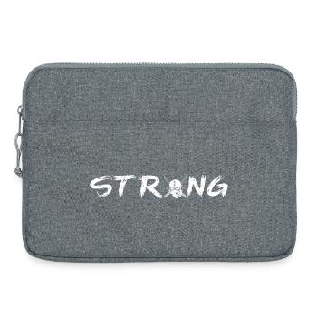 Strong Skull - Laptop bag 15" - heather grey - Front
