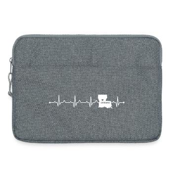 Luisiana Heart State Pride Minimalist Design - Laptop bag 15" - heather grey - Front