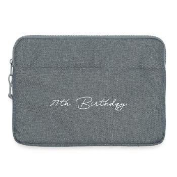 27th birthday - Laptop bag 15" - heather grey - Front