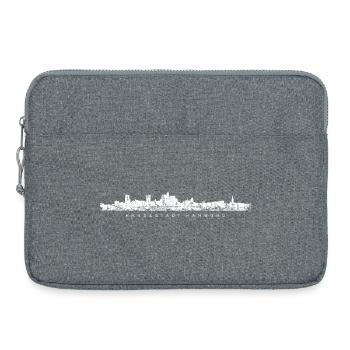 Hamburg Skyline (Vintage/Weiß) - Laptoptasche 15" - Grau meliert - Vorne