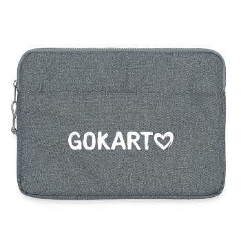 Gokart Love - Fans de course et pilotes - Sacoche pour ordinateur portable 15 pouces - gris chiné - Devant