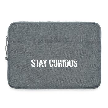 Stay Curious - Statement Saying - Laptop bag 15" - heather grey - Front