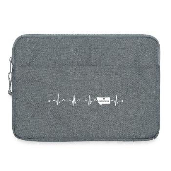 Montana State Heartbeat Proud USA State roots - Laptop bag 15" - heather grey - Front