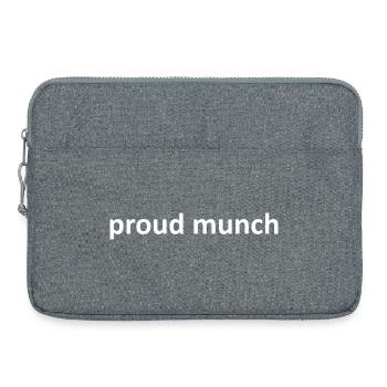 Proud Munch Funny Sarcastic - Laptop bag 15" - heather grey - Front