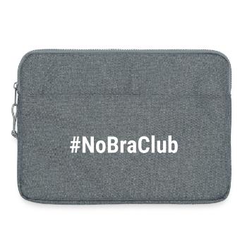 NoBraClub Weiß - Laptoptasche 15" - Grau meliert - Vorne