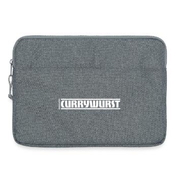 „Genussmittel“ Serie | Currywurst - Laptoptasche 15" - Grau meliert - Vorne