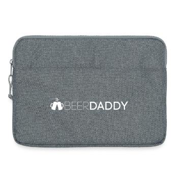 BierPapa lustige Geburtstag-Vatertags-Geschenkidee - Laptoptasche 15" - Grau meliert - Vorne