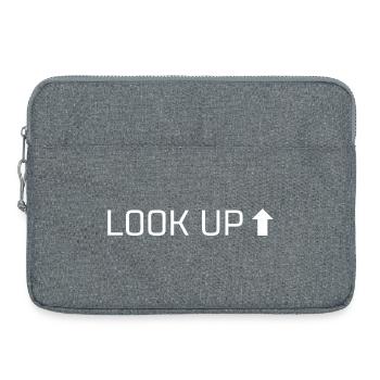 Look Up – Stay Focused, Stay Strong - Laptoptasche 15" - Grau meliert - Vorne