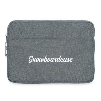 Snowboardeuse  - Sacoche pour ordinateur portable 15 pouces - gris chiné - Devant