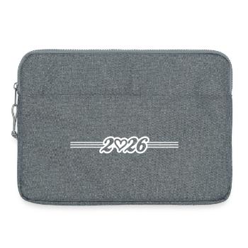 2026 Herz Jahr - Laptoptasche 15" - Grau meliert - Vorne