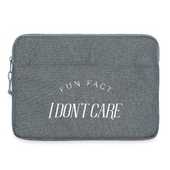 Fait amusant, je m’en fiche - Sacoche pour ordinateur portable 15 pouces - gris chiné - Devant