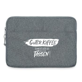 Guter Kaffee Schmeckt Auch Aus Hässlichen Tassen - Laptoptasche 15" - Grau meliert - Vorne