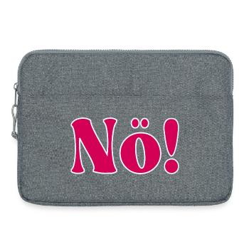 NÖ - NEIN SAGEN - Laptoptasche 15" - Grau meliert - Vorne