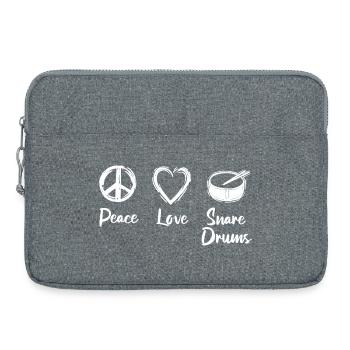 Peace Love Caisse claire - Sacoche pour ordinateur portable 15 pouces - gris chiné - Devant