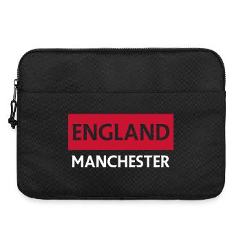 Englisches Manchester-Motiv mit Skyline der Stadt - Laptoptasche 15" - Schwarz - Vorne