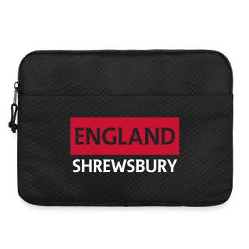 England Shrewsbury Stadtbild Illustration - Laptoptasche 15" - Schwarz - Vorne