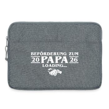 Annonce de la grossesse - Future papa 2026 - Sacoche pour ordinateur portable 15 pouces - gris chiné - Devant