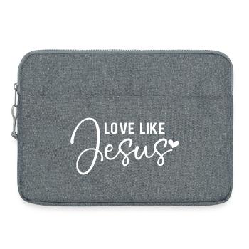 Liebe wie Jesus - Laptoptasche 15" - Grau meliert - Vorne