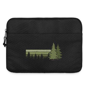 Wald Bäume Natur Naturliebhaber Wildnis Nadelbaum - Laptoptasche 15" - Schwarz - Vorne
