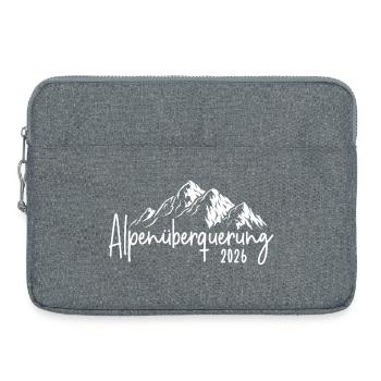 Traversée des Alpes en 2026 - Sacoche pour ordinateur portable 15 pouces - gris chiné - Devant