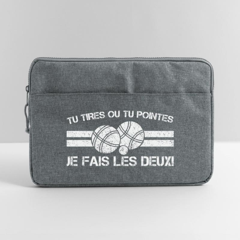 Pétanque Pulls or Passes: I Do Both Laptop bag 15"