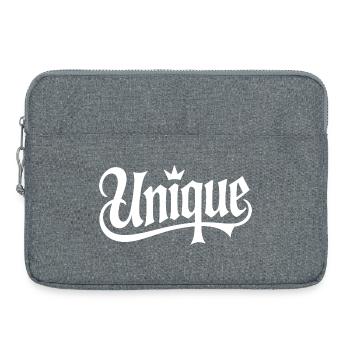 unique unique unique self-worth unique - Laptop bag 15" - heather grey - Front