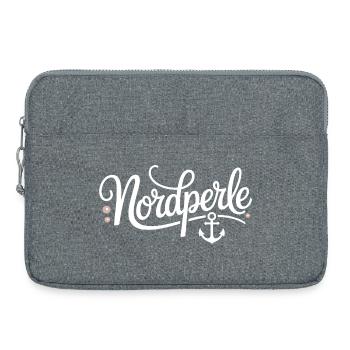 Nordperle Hamburg Nordsee Ostsee Norddeutsch Deern - Laptoptasche 15" - Grau meliert - Vorne