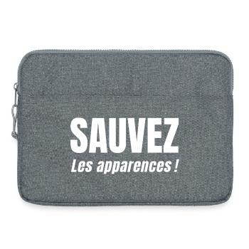 RETTET DEN SCHEIN! - Laptoptasche 15" - Grau meliert - Vorne