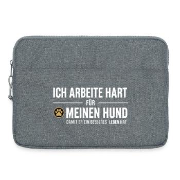 Du travail acharné pour mon chien - Sacoche pour ordinateur portable 15 pouces - gris chiné - Devant