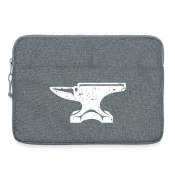 Forged Anvil Icon Tee - Laptop bag 15" - heather grey - Front