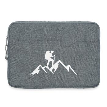 Wandern Alpen Berge Outdoor Wanderung Hiking - Laptoptasche 15" - Grau meliert - Vorne