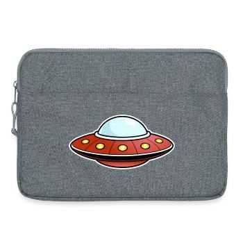 UFO red - Laptop bag 15" - heather grey - Front