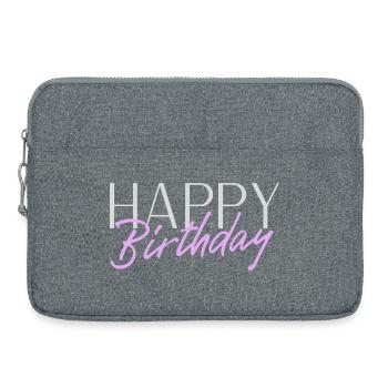 Bon anniversaire - Sacoche pour ordinateur portable 15 pouces - gris chiné - Devant