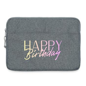 Bon anniversaire - Sacoche pour ordinateur portable 15 pouces - gris chiné - Devant
