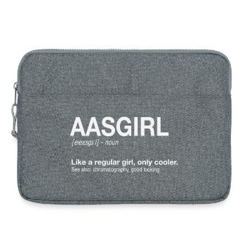 AAS Girl Atomic Absorption Spectrometry Analysis - Laptop bag 15" - heather grey - Front