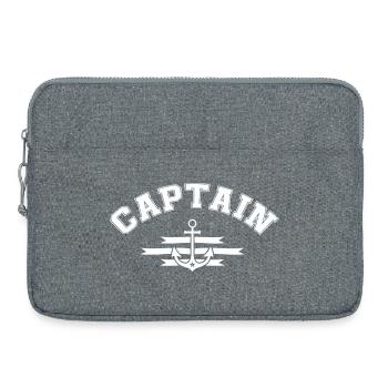 Captain Anchor Emblem - Laptop bag 15" - heather grey - Front