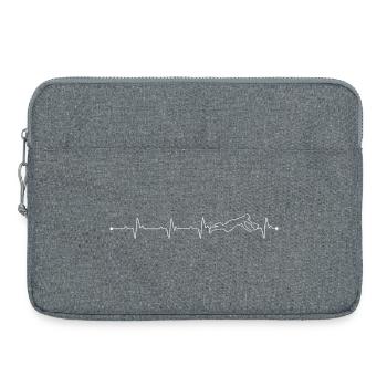 Battement de cœur Baseball - Sacoche pour ordinateur portable 15 pouces - gris chiné - Devant