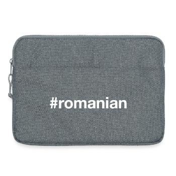 ROMANIAN Rumänisch Hashtag - Laptoptasche 15" - Grau meliert - Vorne