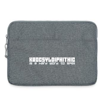 Krocsyldiphithic – Spelling Bee Fun Challenge - Laptop bag 15" - heather grey - Front