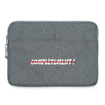 VÖLLIG VERRÜCKT! - unkonventioneller grafischer Humor - Laptoptasche 15" - Grau meliert - Vorne
