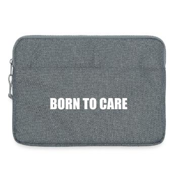 Born to Care - Laptop bag 15" - heather grey - Front