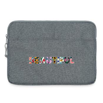 Wunderschön blühend - Laptoptasche 15" - Grau meliert - Vorne