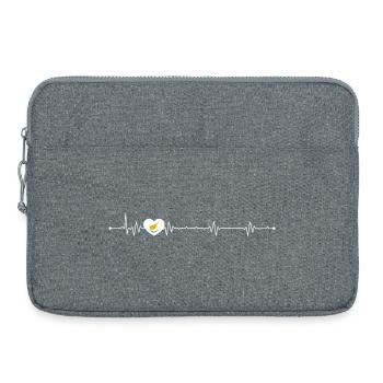 Oiseau dans le cœur de pouls - Sacoche pour ordinateur portable 15 pouces - gris chiné - Devant