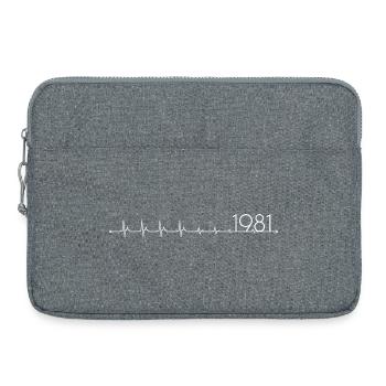 Battement de cœur 1981 - Sacoche pour ordinateur portable 15 pouces - gris chiné - Devant