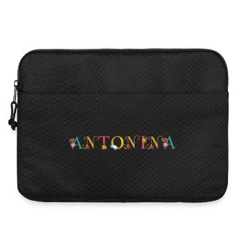 Nom ANTONINA orné de fleurs - Sacoche pour ordinateur portable 15 pouces - noir - Devant
